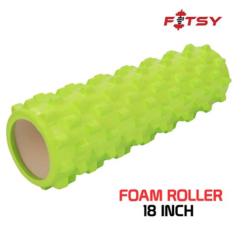 Fitsy Yoga Foam Muscle Roller For Deep Tissue Self Massage 18 Inch