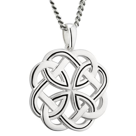 Exploring celtic knots and meanings: Irish Necklace | Sterling Silver Large Heavy Celtic Knot ...