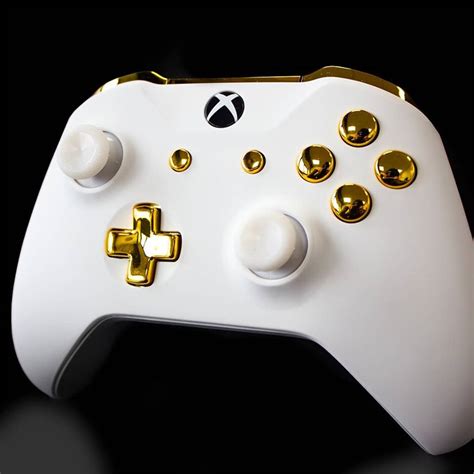 Xbox One Controller White Velvet Gold Custom