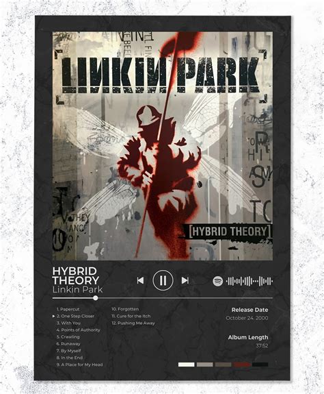Linkin Park Poster Hybrid Theory Album Cover Digital Etsy