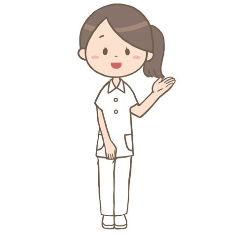 案内をする看護師のイラスト（左手）🎨【フリー素材】｜看護roo カンゴルー