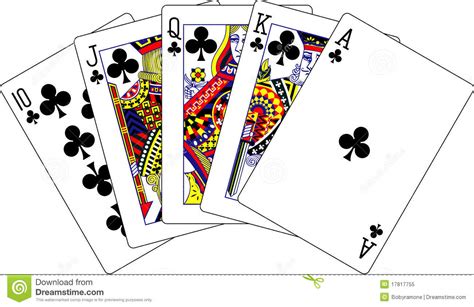 Browse great photo card designs for any occasion, and order online. Royal Flush Clubs Playing Cards Royalty Free Stock Photo - Image: 17817755