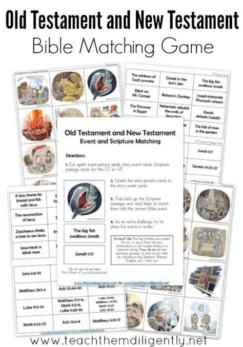 Free Printable Bible Matching Game Homeschool Giveaways