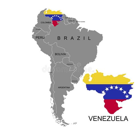 Venezuela Territory On World Map Stock Illustration Illustration Of