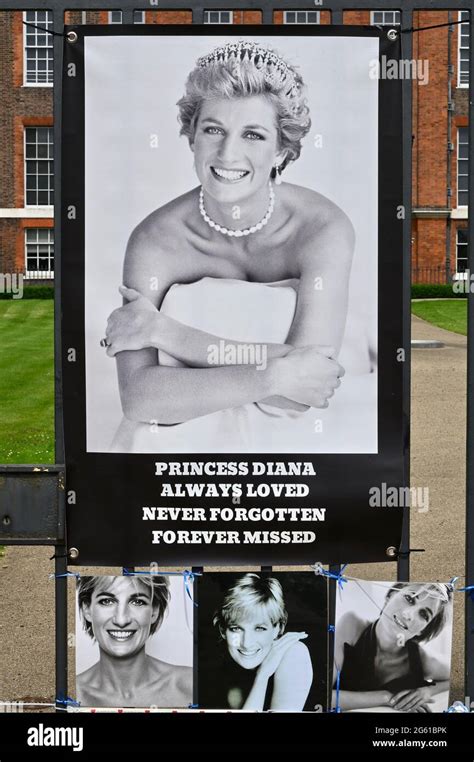 London Uk Floral Tributes To Princess Diana On What Would Have Been