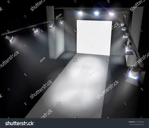 Illuminated Scene Vector Illustration Stock Vector 175252664 Shutterstock