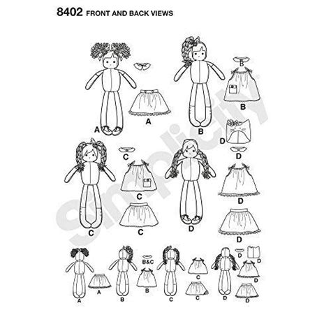 shop simplicity stuffed doll with clothes art at artsy sister simplicity sewing patterns