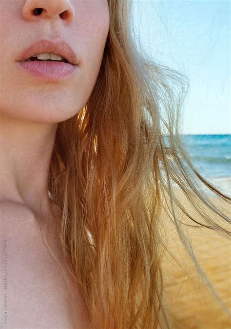 Blonde At The Beach Closeup By Stocksy Contributor Sonja Lekovic Blonde Close Up Royalty