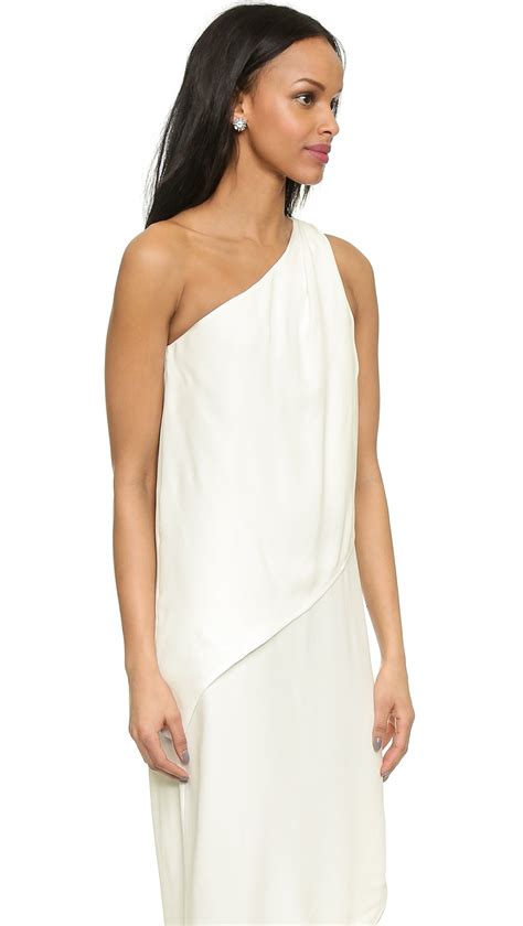 Bec And Bridge Artemis One Shoulder Dress White In White Lyst