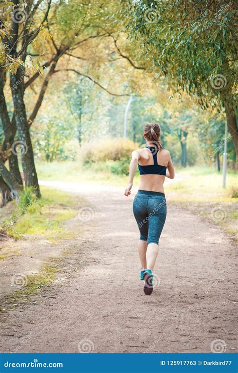 Active Beautiful Woman Running In The Park Healthy Lifestyle Stock Image Image Of Marathon