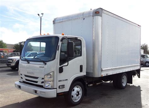 2019 New Isuzu Npr Hd 14ft Dry Box Alum Rail Liftgate Box Truck Cargo