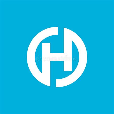 Simple Logo Illustration Of A Letter H In A Circle For Business
