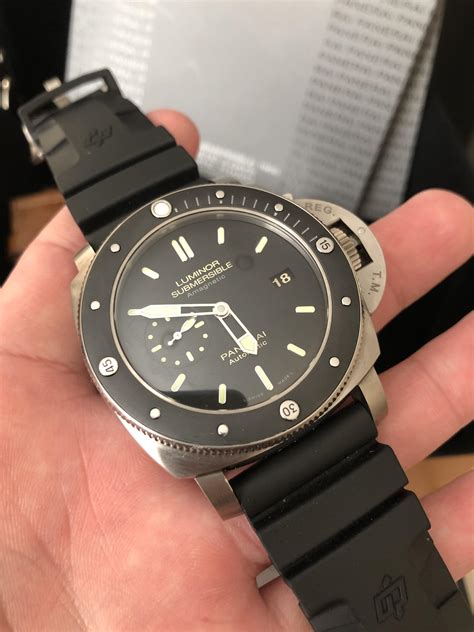 Fs Panerai Pam 389 Luminor Submersible Amagnetic 1950 47mm Titanium