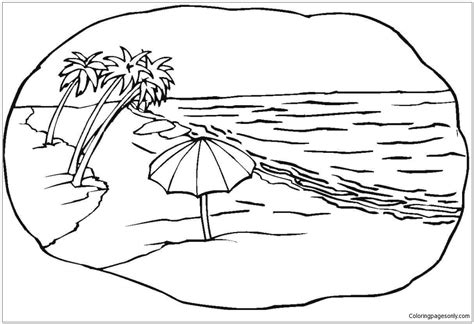 Beach Scene Coloring Page Free Coloring Pages Online