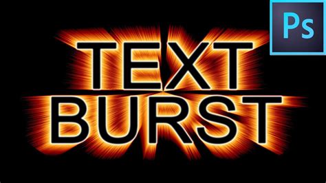 Light Burst Text Effect Photoshop Tutorial Beginners Youtube