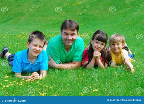 Children With Uncle Stock Photo Image Of Attractive Glad 2651792