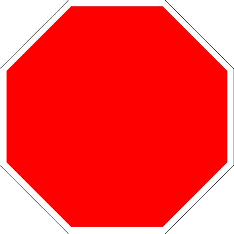 Printable Blank Stop Sign Clip Art Library