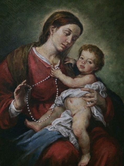 Our Lady Of The Most Holy Rosary Oil Paint Figure Painting