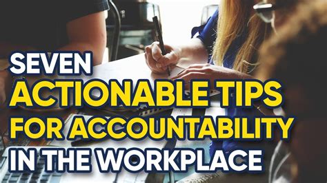 Actionable Tips For Accountability And Responsibility In The Workplace YouTube