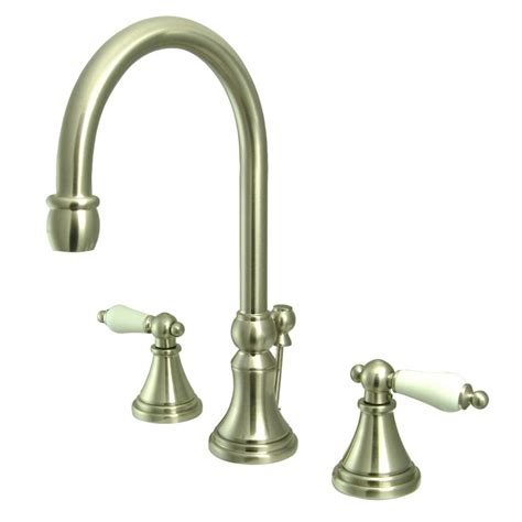 Victorian 8 Widespread Gooseneck Faucet Set W Pop Up Drain Ks298