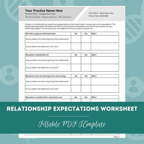 Relationship Expectations Worksheet