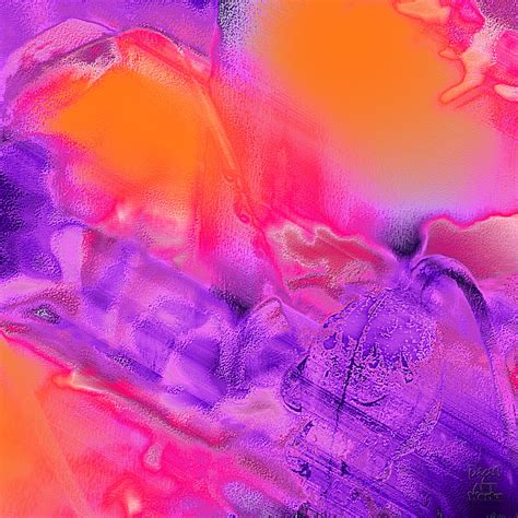Purple Orange Pink Abstract Digital Art By Dee Flouton