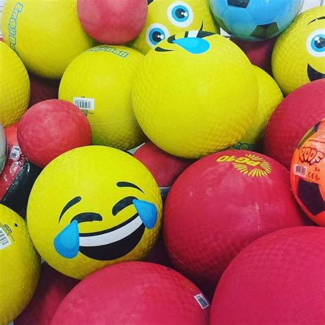 Playground Balls That Last Classic Red And Emoji Four Square