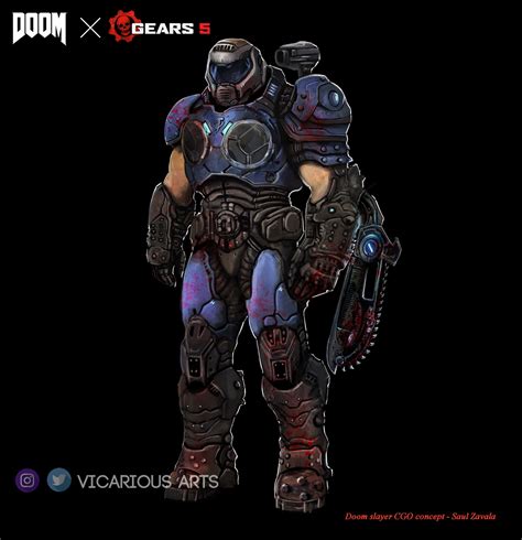 Artstation Doom Eternal X Gears Of War