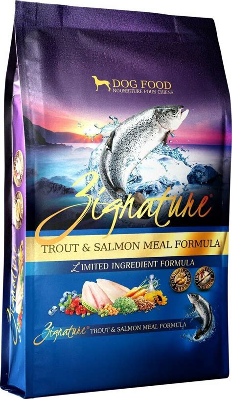 There's no official record of how many people dine on crunchy kibble or like us, eating too many carbs can lead to weight gain in a dog. Zignature Trout & Salmon Meal Limited Ingredient Formula ...
