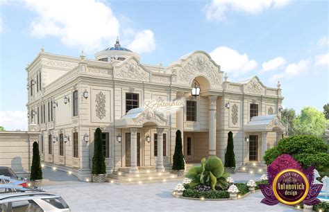 Villa design in dubai by dat has become the epitome of the modern image of the palace with the enchanting mood of beauty and elegance. Luxury Villa Exterior