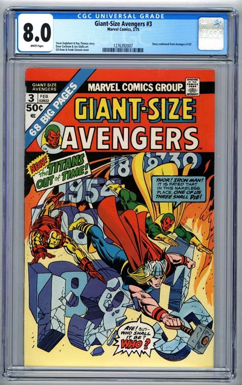 Giant Size Avengers 3 Cgc 80 Story Continued From