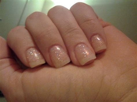 40 Short Clear Glitter Acrylic Nails Peaceloveserena