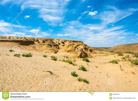 Desert Landscape On A Summer Day Stock Image Image Of Bright Sand