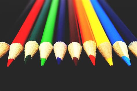 Hd Wallpaper Colored Pencils Various Colorful Education School