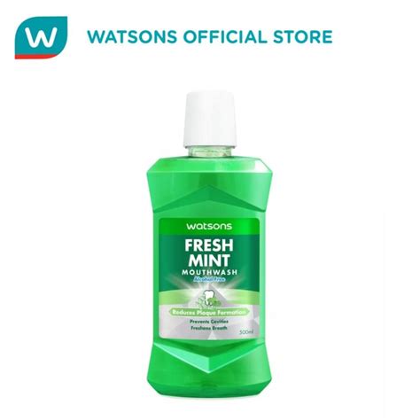 watsons fresh mint mouthwash 500ml lazada ph