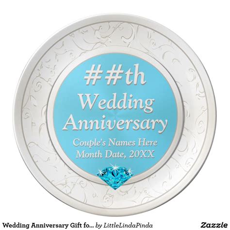 Celebrate with a touch of silver for a 23 year wedding anniversary gift for her. Wedding Anniversary Gift for Wife with YOUR TEXT Plate ...