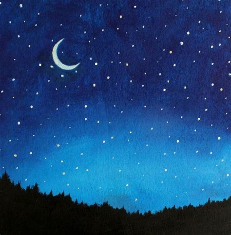 As 25 Melhores Ideias De Night Sky Painting No Pinterest Pintura De