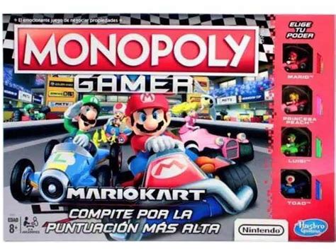 A nueve meses de su anuncio, finalmente hoy nintendo liberó para dispositivos móviles (ios y android) el juego mario kart tour. Juego De Mesa Hasbro Monopoly Gamer Mario Kart En Español ...