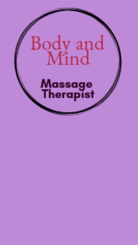 Body And Mind Mobile Massage Therapist