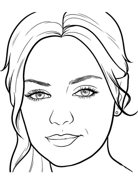 Face Side Clipartmag Drawing Sketch Coloring Page