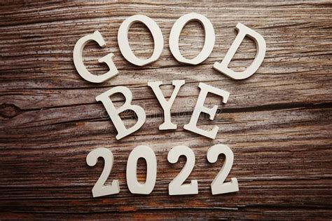 Goodbye 2022 Alphabet Letters On Marble Background Stock Photo Image