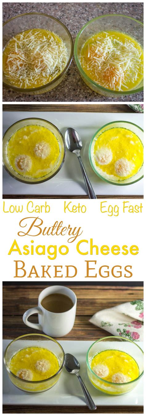 Buttery Asiago Baked Eggs Egg Fast Recipe Low Carb Yum Egg Fast