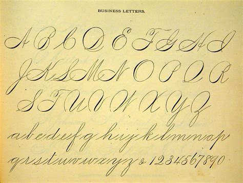 Victorian Typography Caligraphy Penmanship Folk Art Ornament Letter