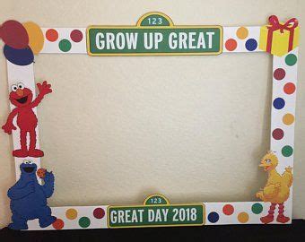 The Sesame Street Frame Is Decorated With Polka Dots
