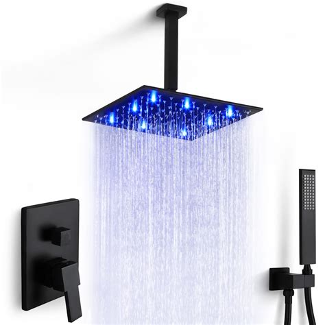 Buy Rain Shower System Ceiling 12 Inch Shower Head Handheld Set Led Shower Faucet Valve Combo