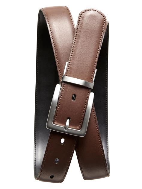 Banana Republic Reversible Italian Leather Belt In Brown For Men Brown