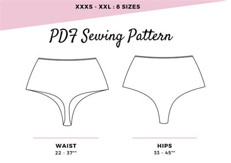 Sewing Pattern High Waist Thong String Pattern Lingerie Etsy