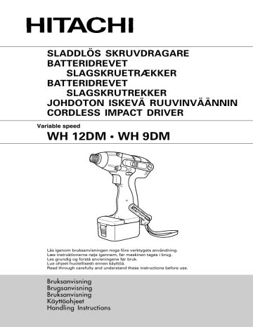 Hikoki WH9DM CORDLESS IMPACT DRIVER Instruction Manual Manualzz