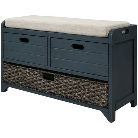 Dcenta Storage Bench Entryway Bench With Removable Basket And 2 Drawers
