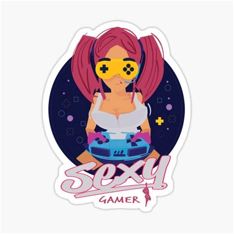 Sexy Gamer Girl Words Gamers Use Sticker By Wordsgamersuse Redbubble